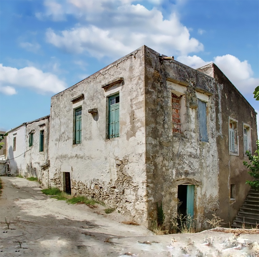 Casa Roca before image, old stone home in Greece