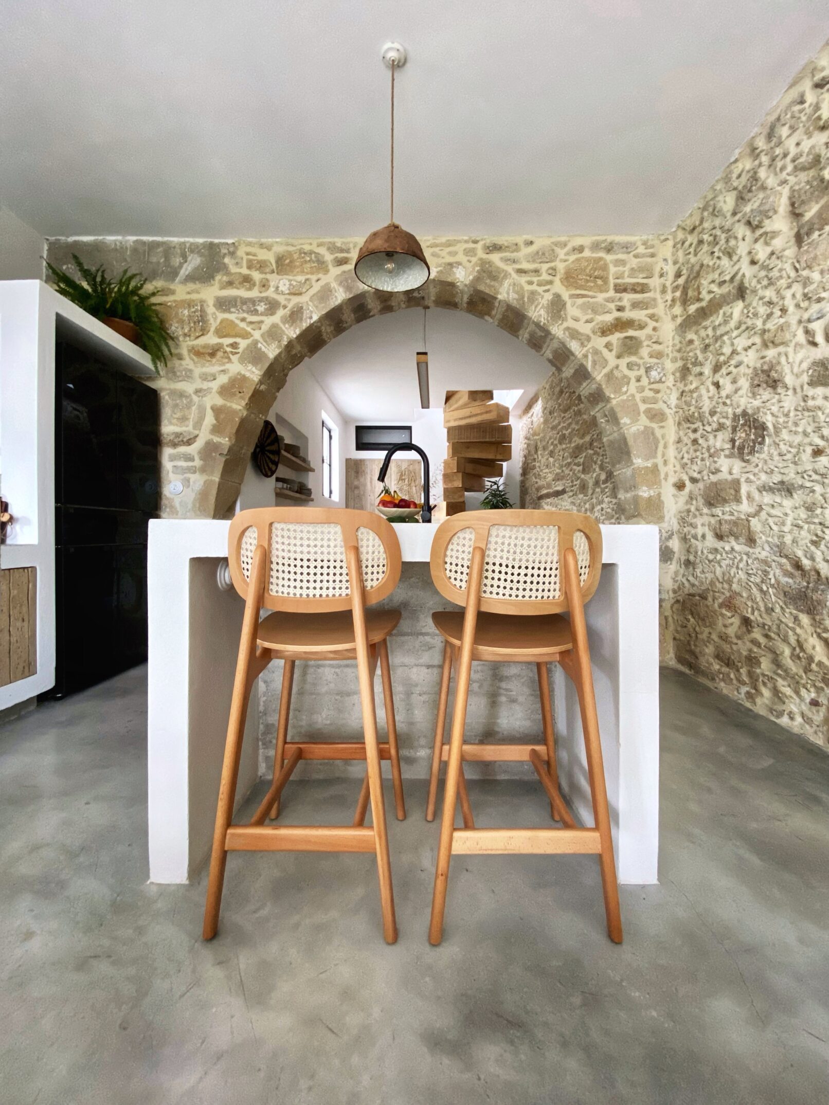Interiors - Stone Architects, Interior design, wooden staircase, wishbone chair, dining chair